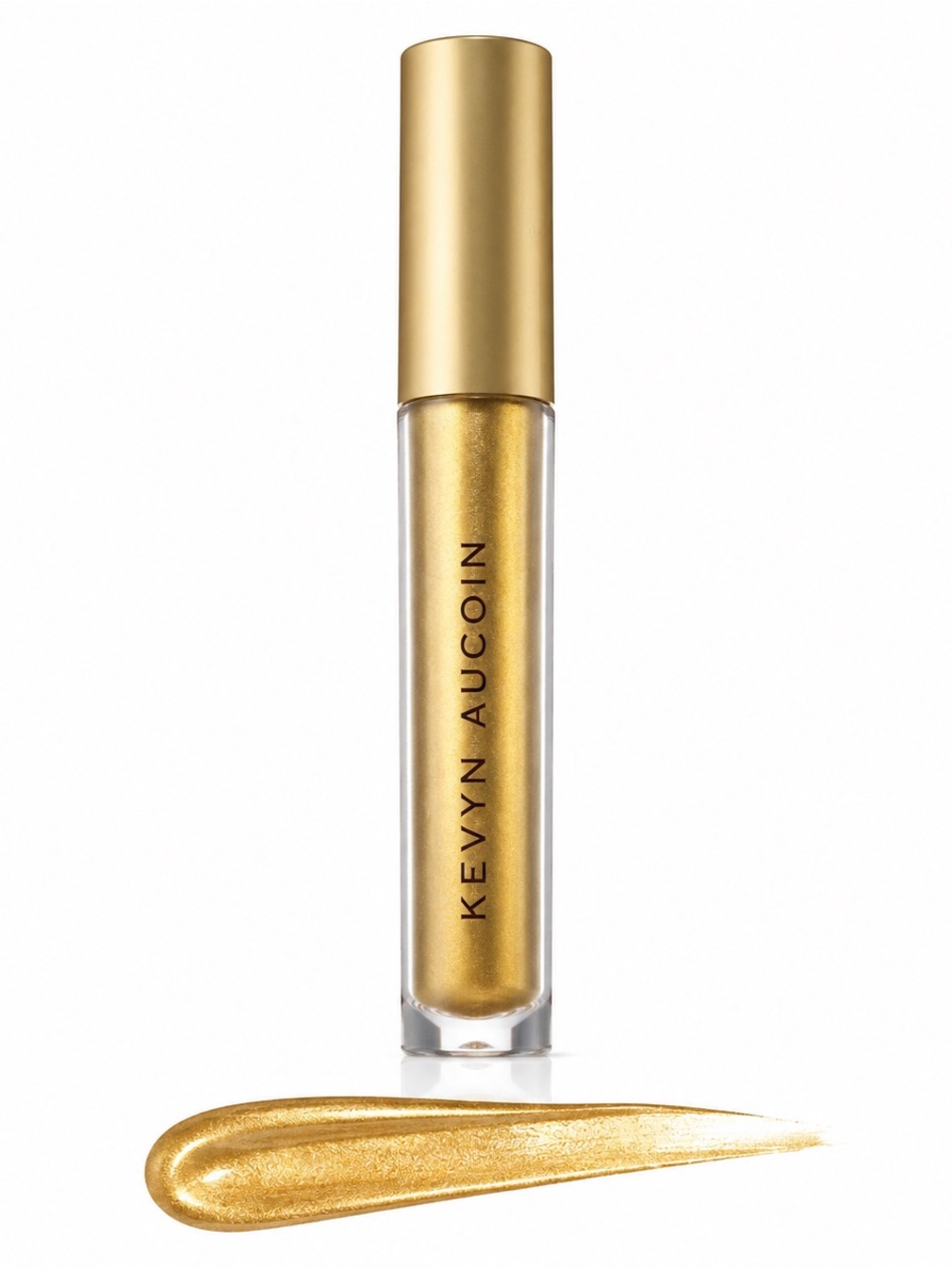 Kevyn Aucoin Molten Lip Color topcoat in Metallic Gold